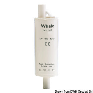 Whale nedsænkbar pumpe 12 V 3 A in line