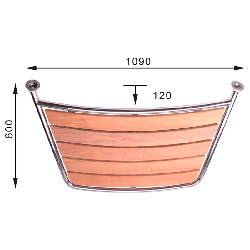 Bathing platform 1090 x 600 Pipe Ø: 32 mm