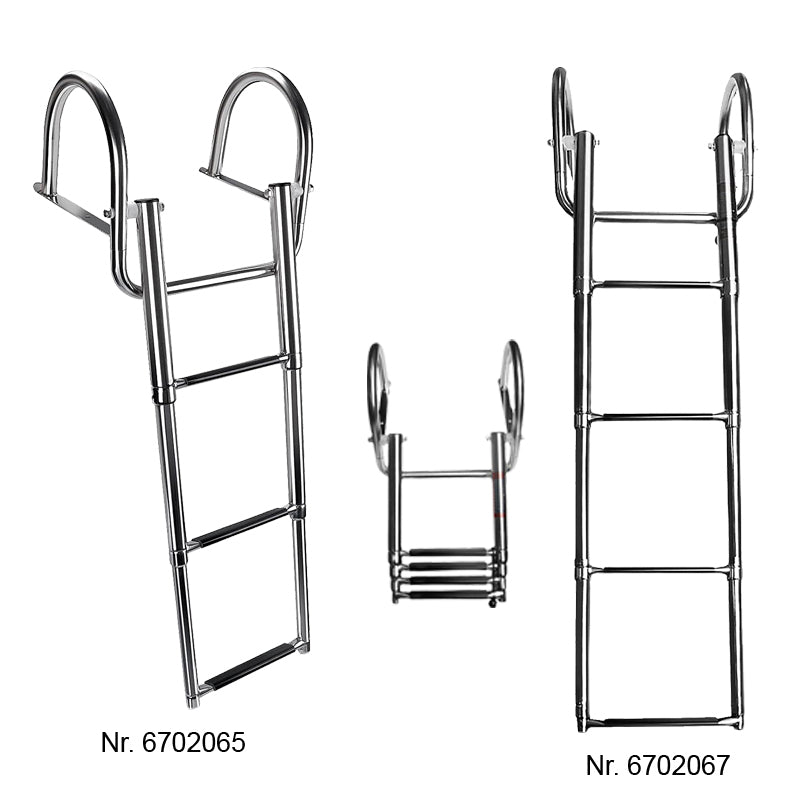 Brostige rustfri AISI 316 til fast montering 3 trin 869 mm