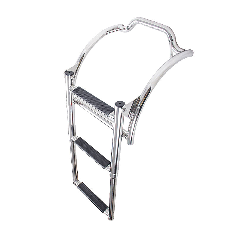 Badestige rustfri AISI 316 til gummibåd 3+1 trin