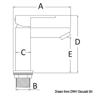 Square kort armatur Osculati