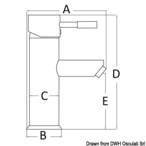 Diana toilet vaskeblandingsbatteri forkromet messing Osculati