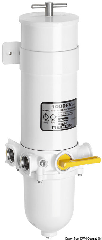 Racor Turbine 1000VMAM10 brændstoffilter/vandudskiller i fuldmetal, 10 micron