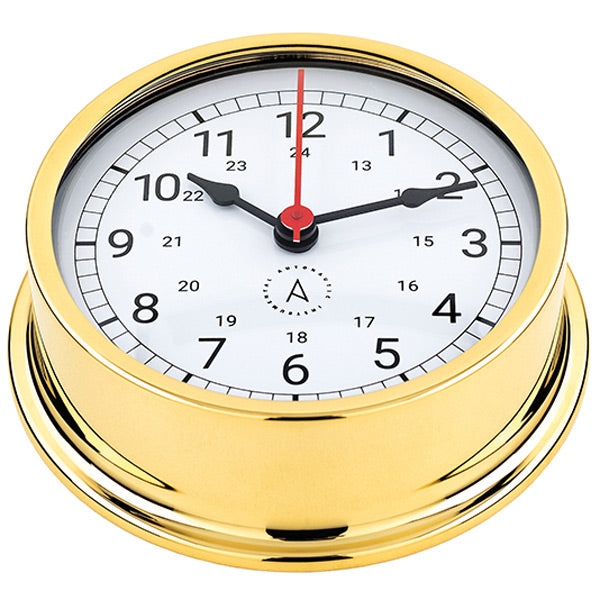 Autonautic pacific 120 skibsur romertal Ø120/110 mm forgyldt messing