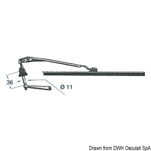 Osculati håndbetjent vinduesvisker 280 mm