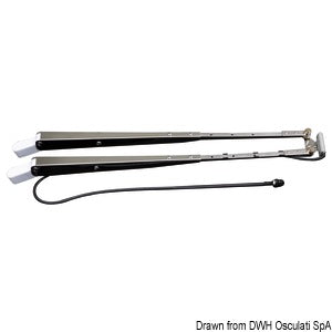 Telescopisk arm med vinduesvisker 650/800 mm Osculati