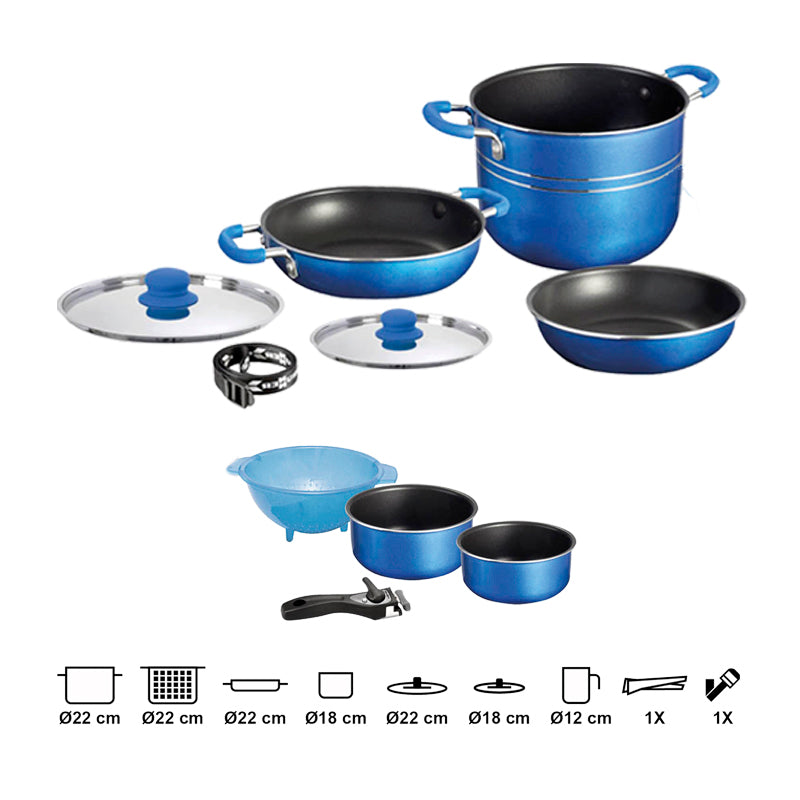 Cookware set "Skipper" with aluminum/non-stick coating 10 pieces D2124009