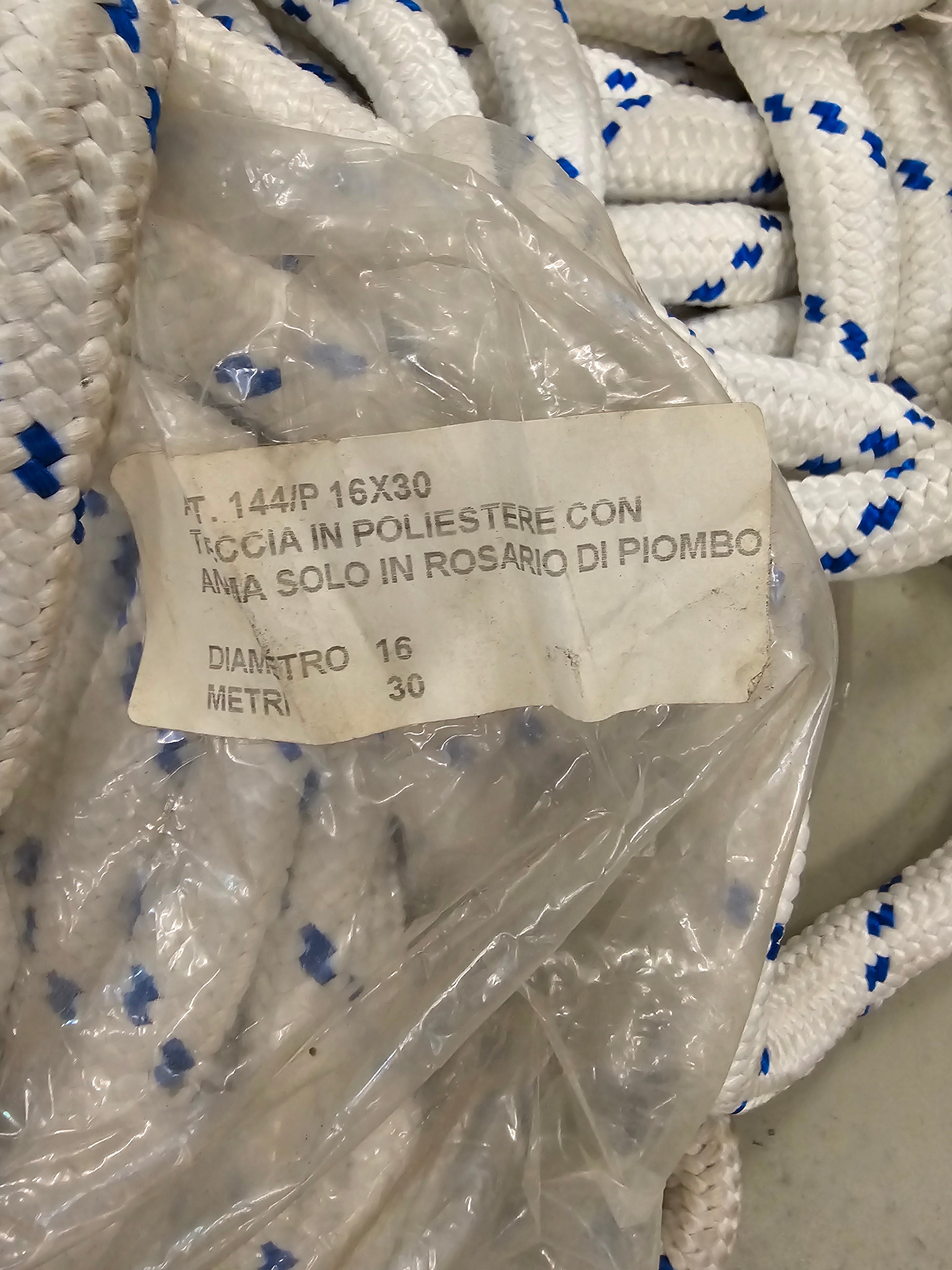 OUTLET: 16 mm x 30 meter Blytov – Polyester med Blykerne