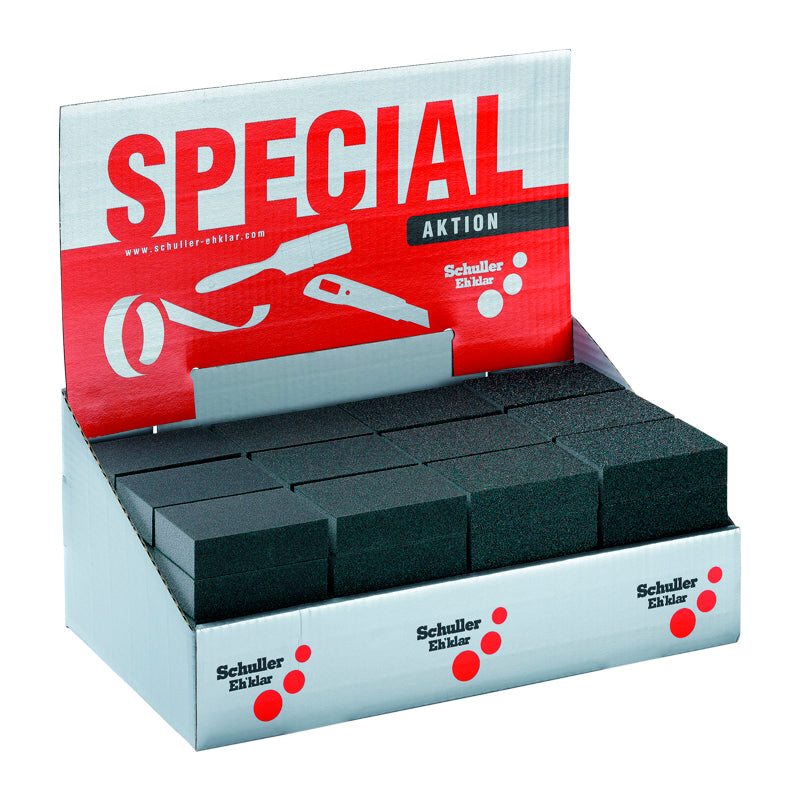 Slibesvamp display 60 stk. 15x grov/middel/fin/ekstra fin