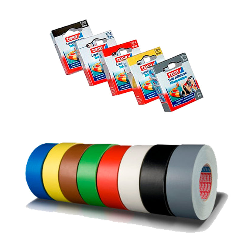 Lærredstape Tesa 19mm X 25m Rød