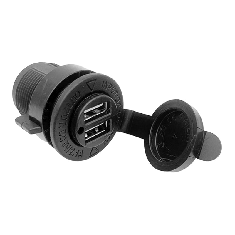 Double USB Charging Socket 12V for installation Ø:29mm