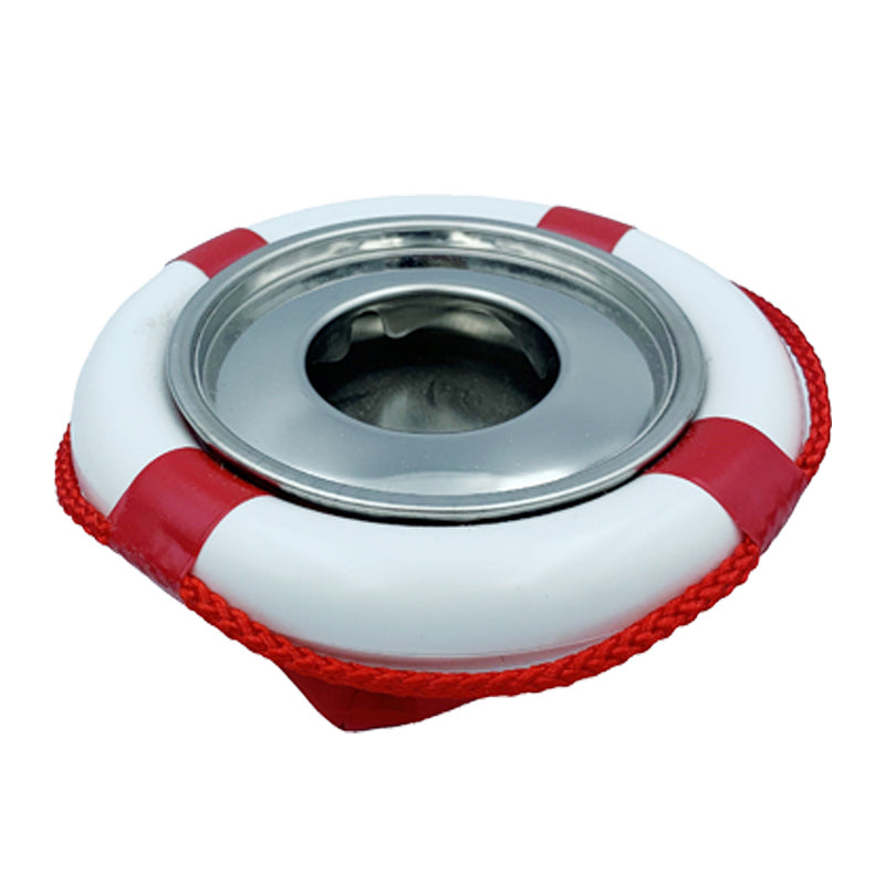 Ashtray w/lifebuoy white/red