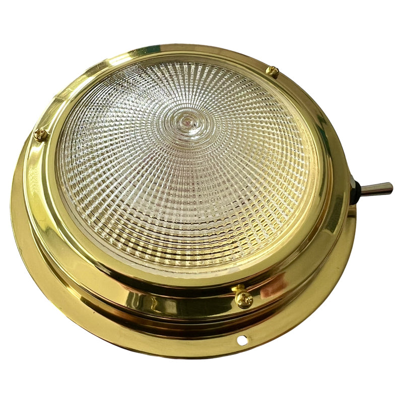 Loftlampe messing LED 12V 18W med on/off-knap Ø140 mm