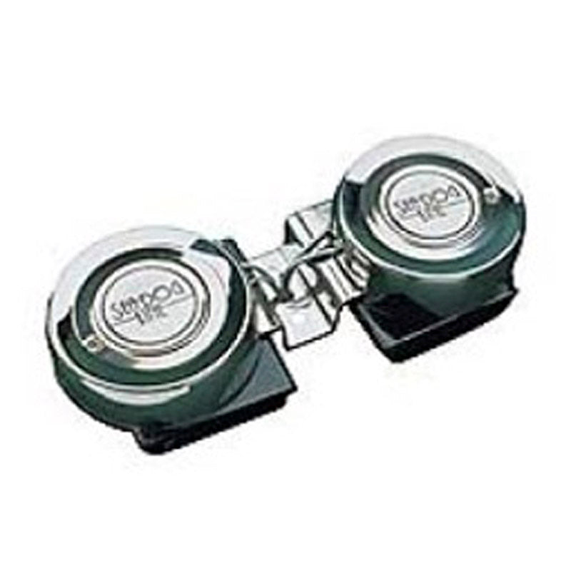 Signalhorn rustfrit dobbelt 12V 109 dB 102 x 222 mm