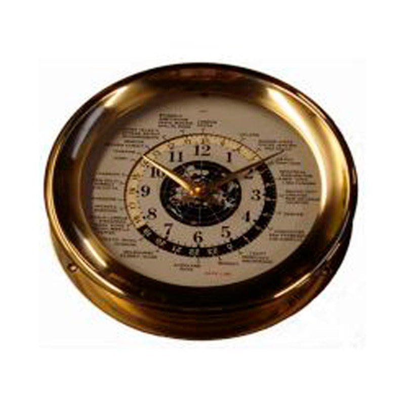 Weltzeituhr Messing 133 mm