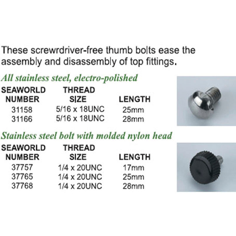 Seaworld fingerskrue 5/16" L 28 mm rustfri