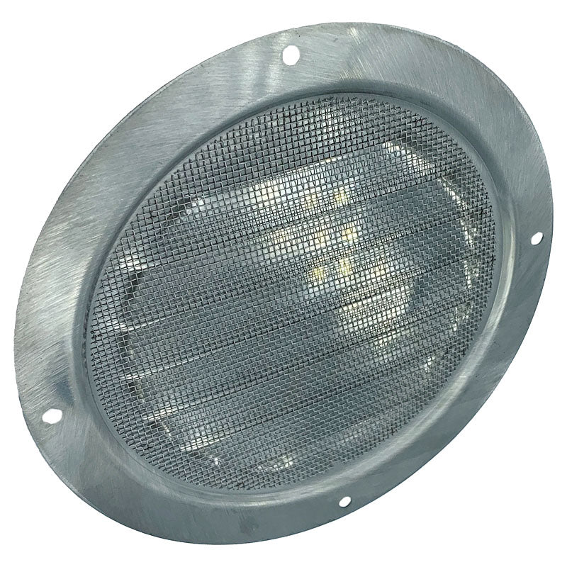 Ventilation grille stainless steel round Ø:127 mm With mesh