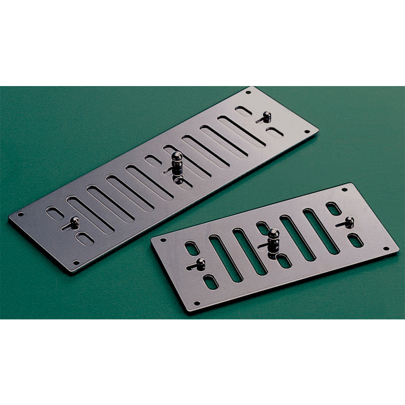 Ventilation grille stainless steel open/close 255 x 48 mm