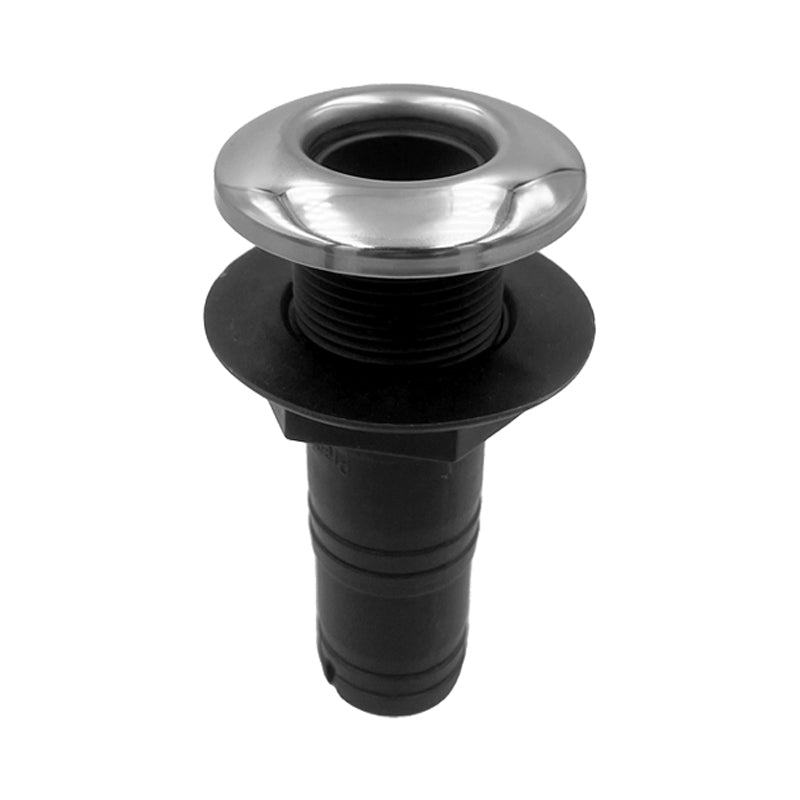 Skroggennemføring komposit lige til slange 3/4" rustfri kappe