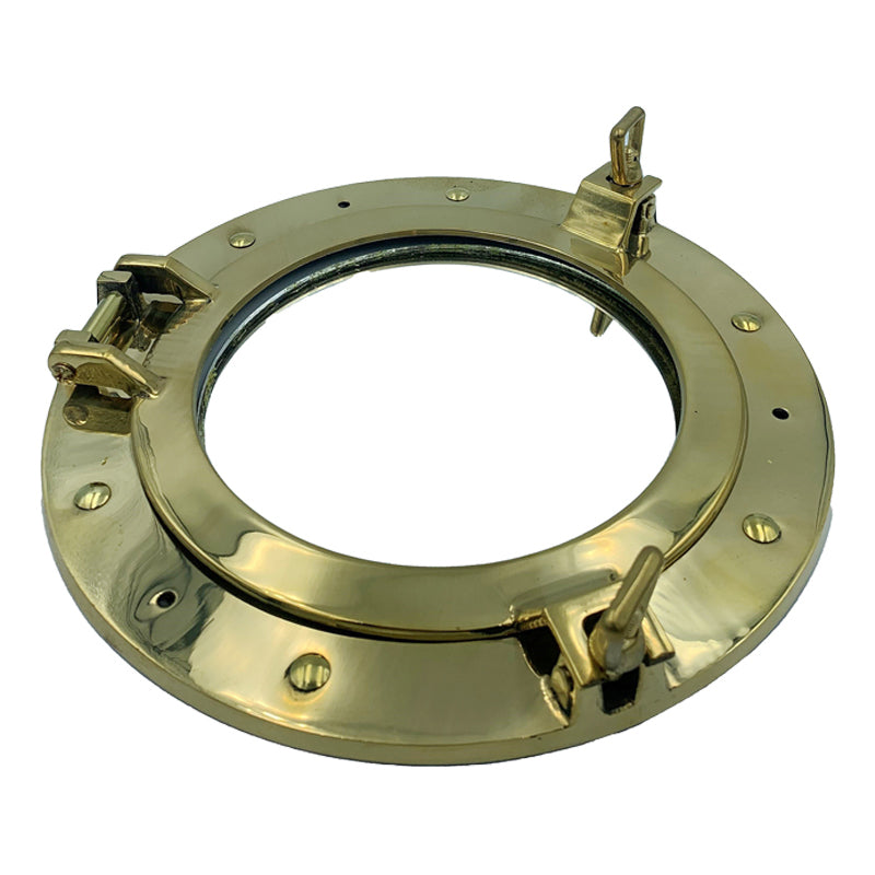 Porthole mirror brass 200 mm