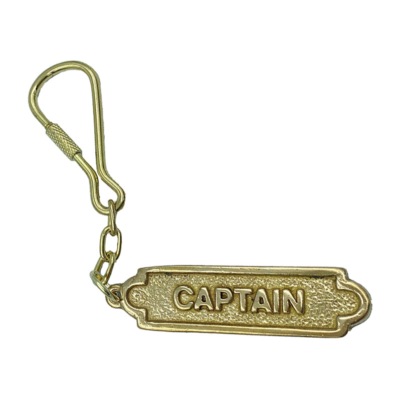 Nøglering i messing "Captain"