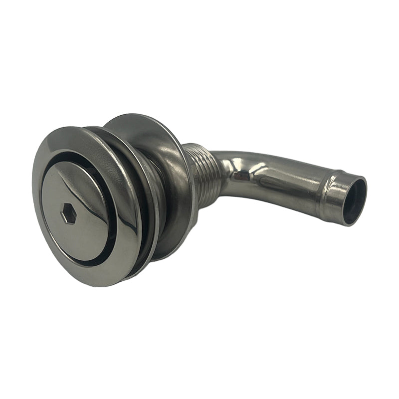 Tankudluftningsventil rustfri 90° slange Ø16 mm skrog 4,5-32 mm