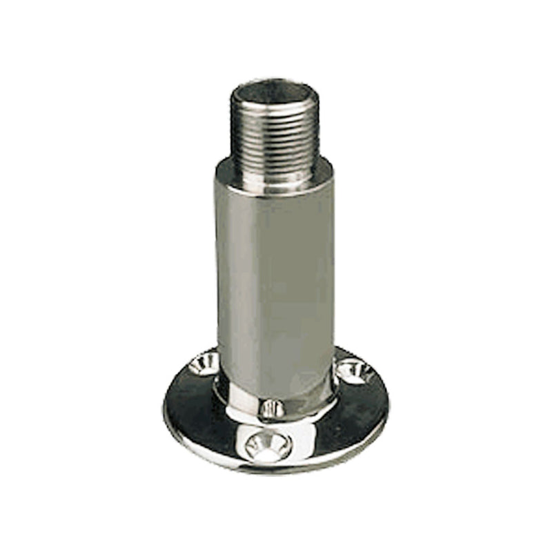 Antennebeslag rustfrit AISI 316 til dæk, base 73 mm, H 102 mm