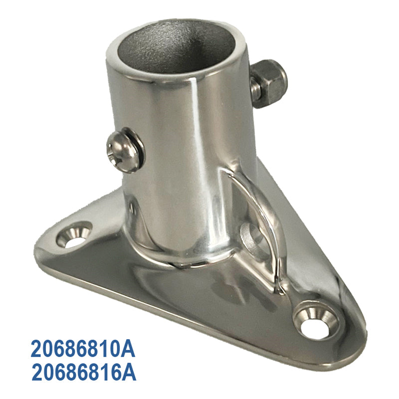 Scepterfod rustfri 90° til Ø25,4 mm rør, 6 mm bolt