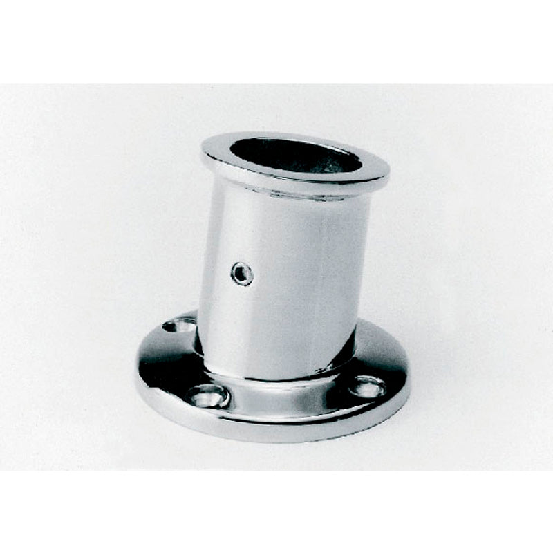 Flagstangsfod rustfri AISI 316 til Ø32 mm, base 73 mm
