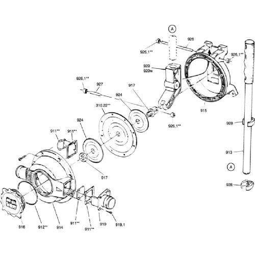 RM69 Afgangsstuds for Senior lænsepumpe sort #919