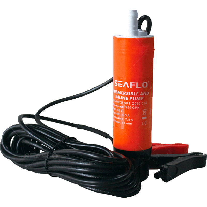 Seaflo vand-/brændstofpumpe 12V 1890 l/time Ø19 mm