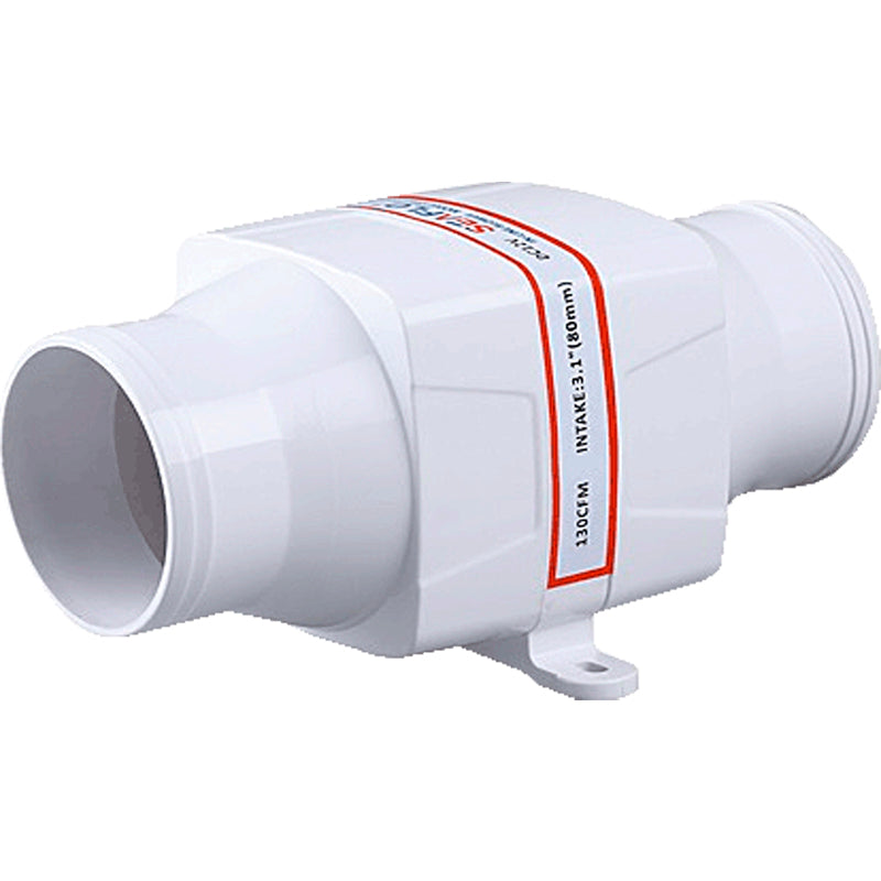 Seaflo motorrumsventilator 12V 3,7 m³/min til slange Ø80 mm