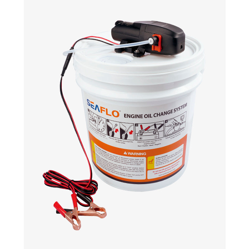 Seaflo elektrisk oliesuger 12V 5,6 l/min inkl. 14L spand