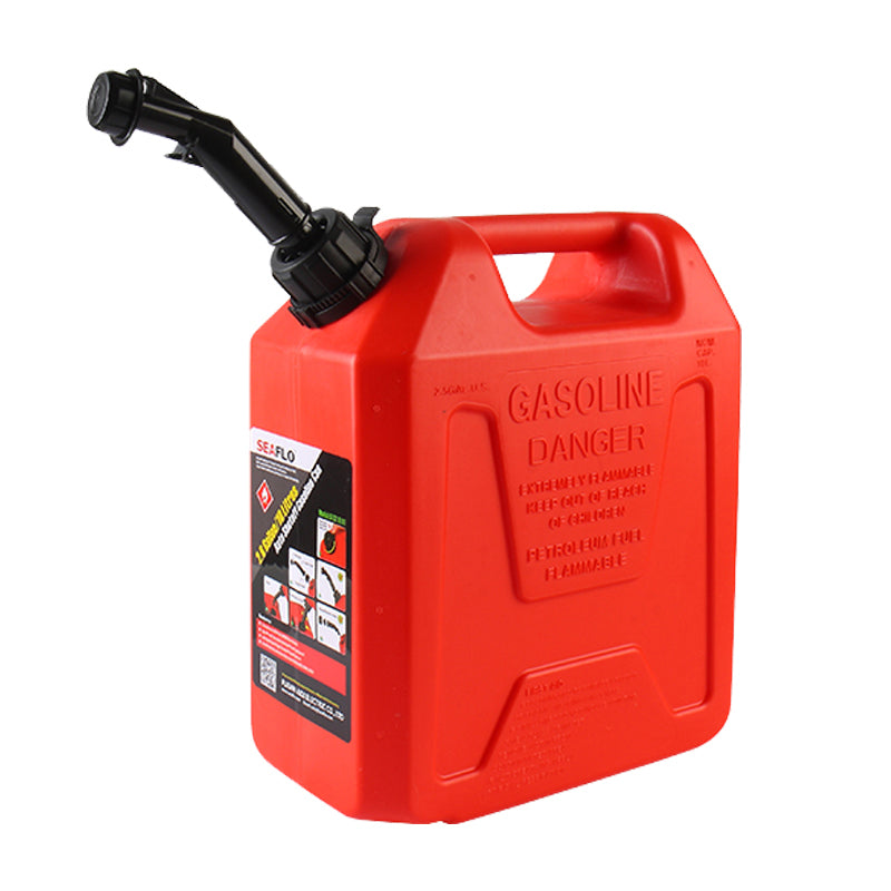 Seaflo Petrol can with auto-stop pouring spout - 10 liters