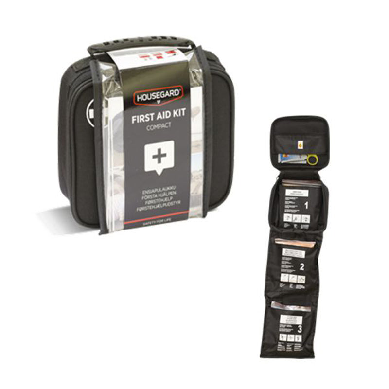 Housegard Førstehjælpstaske Compact med sårpakker og burngel