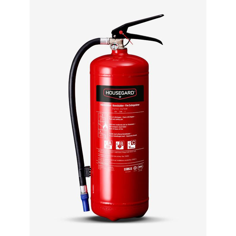 Powder extinguisher red PE6GEB incl. bracket 6 kg Wheel Marked