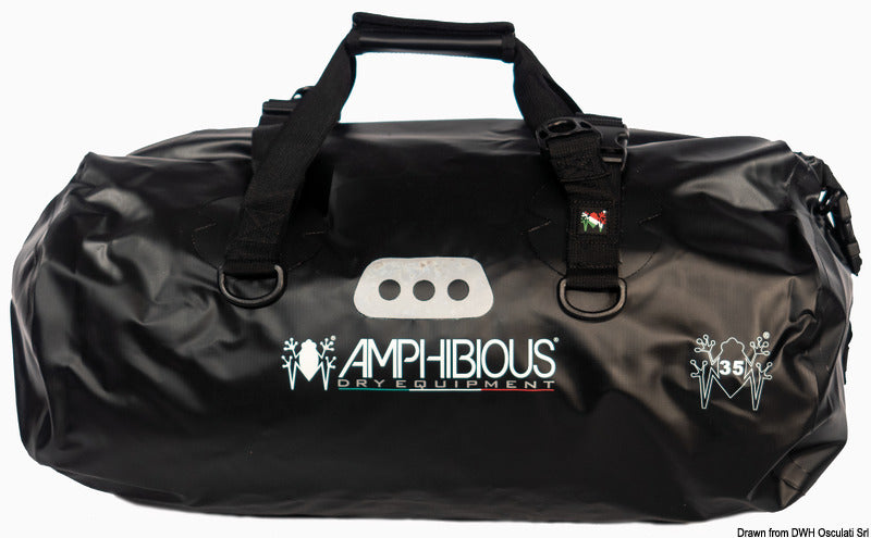 Amphibious Amarouk vandtæt duffelbag, sort, 35 l