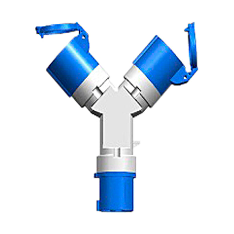 Adapterstecker "Y" 1 x CEE "Stecker" / 2 x CEE "Buchse"