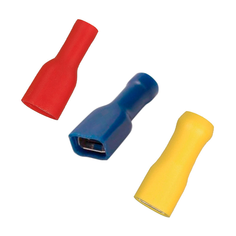 Fladstik hun isoleret rød 0,5-1,5 mm² 6,3 x 0,8 mm 10 stk