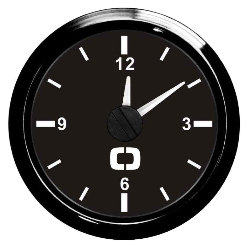 Kvartsur sort med rød og gul bagbelysning