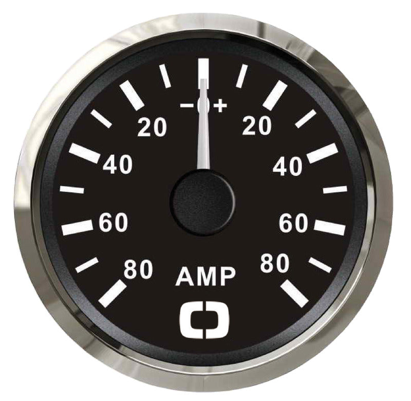 Amperemeter med shunt ±80 A 8/32 V sort