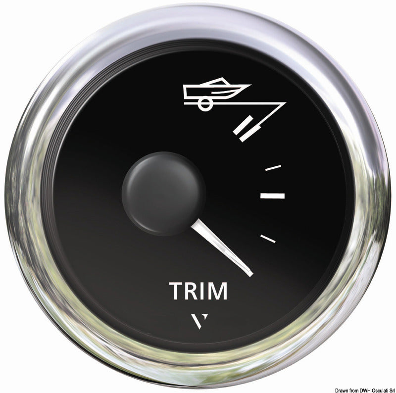 Trimindikator 52 mm sort 12/24 V