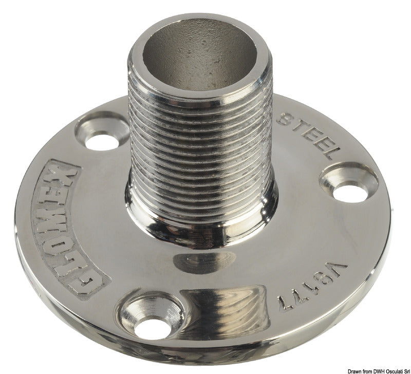 Glomex rund fod til antenner AISI 316 98 mm