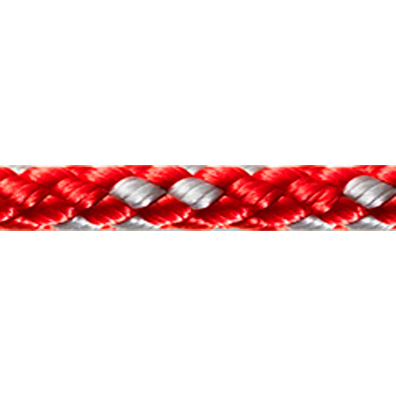 8-Plaited Dinghy rød/sølv 4 mm
