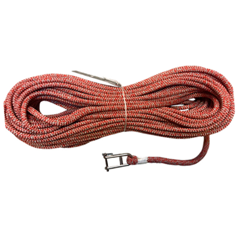Robline Sirius 500 fald rød/sølv m/rustfri sjækel 12mm 40m