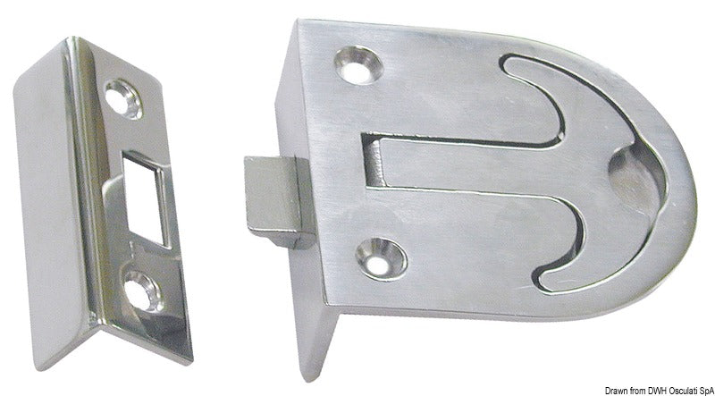 Flushlåse AISI 316 blankpoleret 57x76 mm Osculati