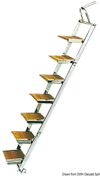 Osculati gangvej/stige 150 mm rustfrit stål