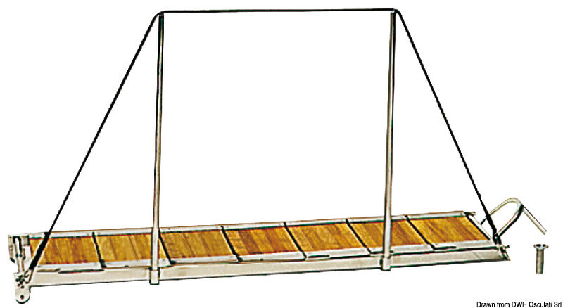 Osculati gangvej/stige 150 mm rustfrit stål