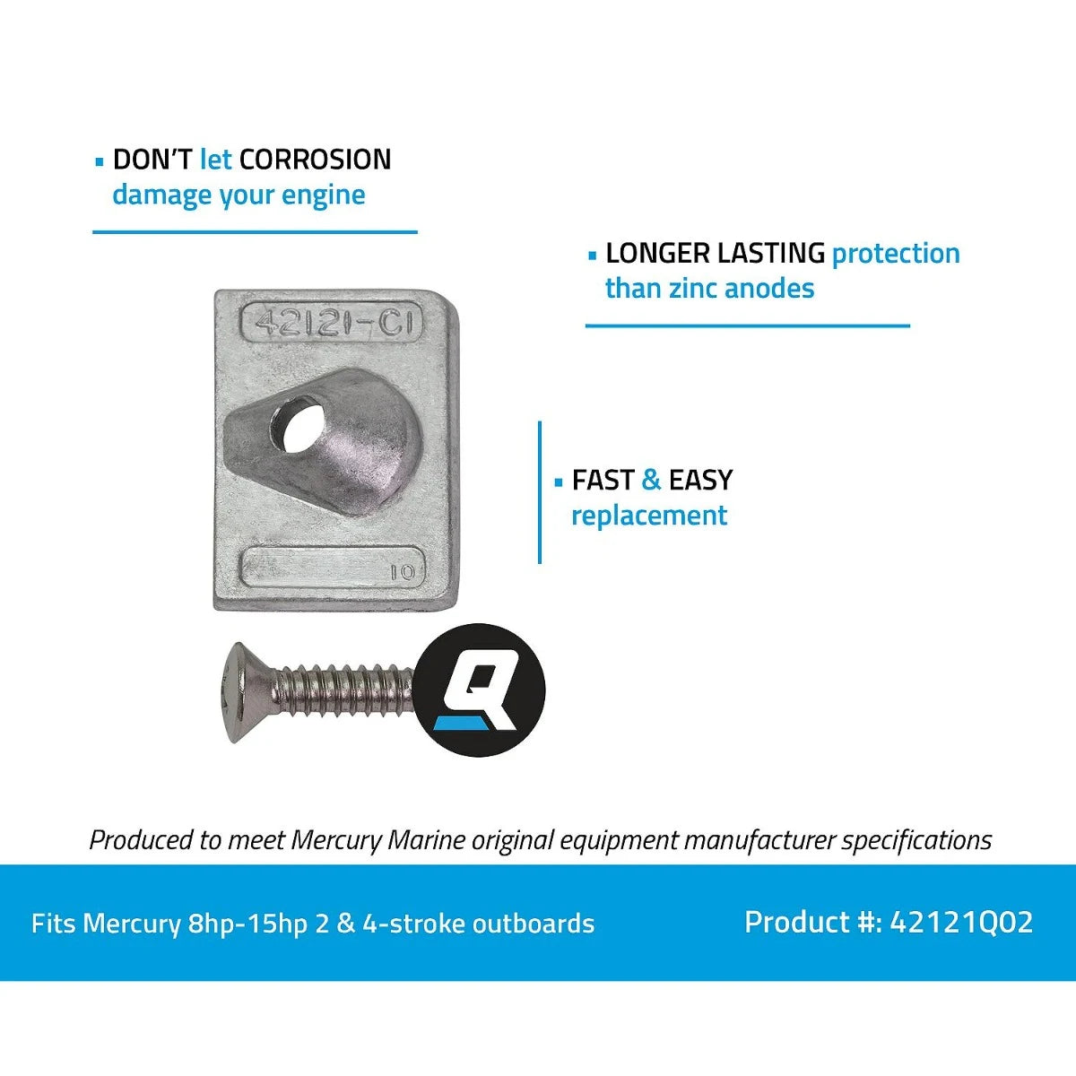 Quecksilber-/Mercury-ANODE (ALUMINIUM) - P/N: 97-42121Q02