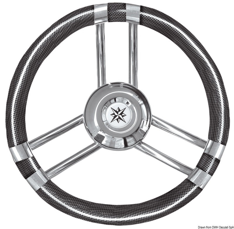 Osculati carbonlakeret rat, rustfrit stål, 350 mm